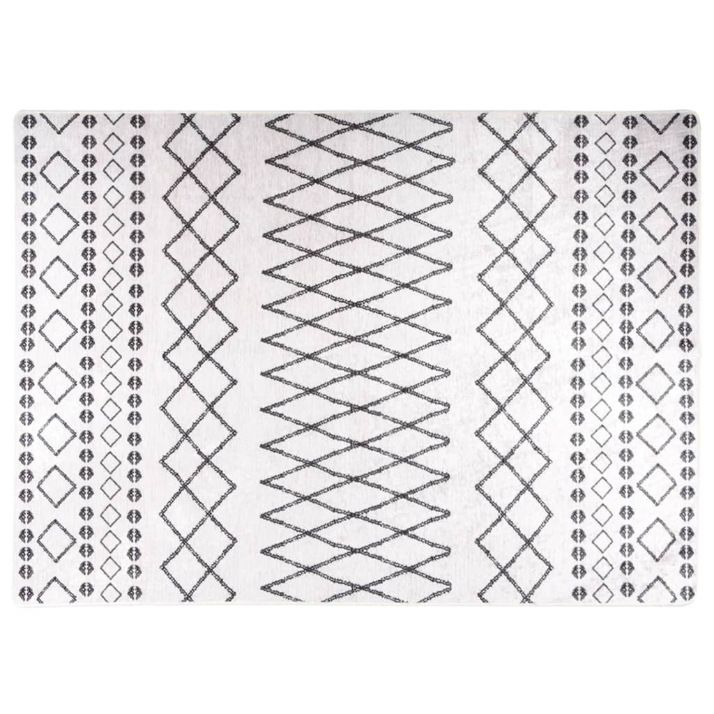 Tapis bohème 120x180 cm noir et blanc