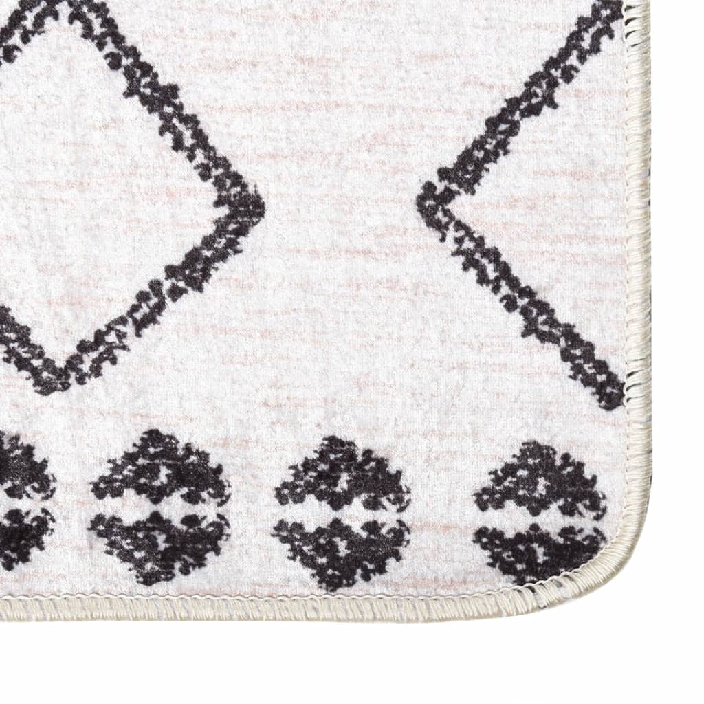 Tapis bohème 120x180 cm noir et blanc