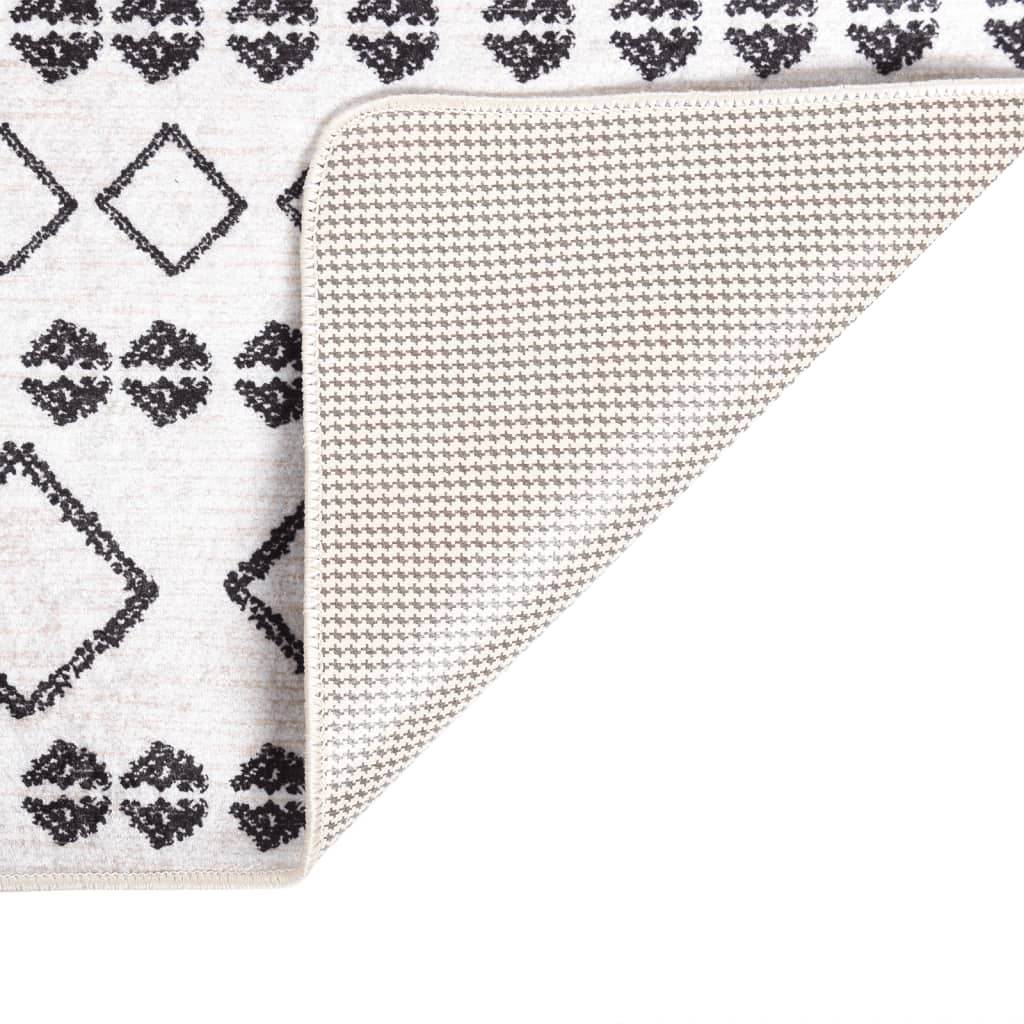 Tapis bohème 120x180 cm noir et blanc