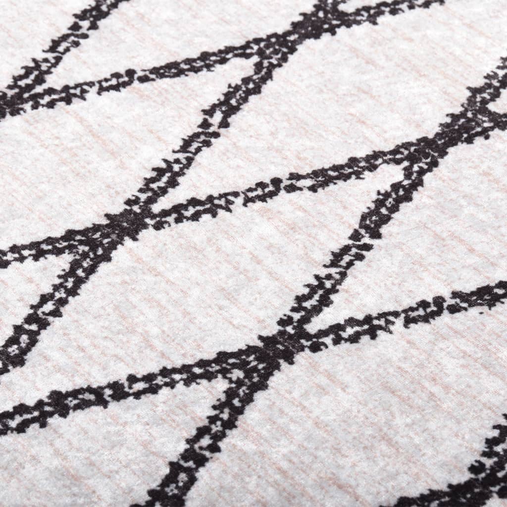 Tapis bohème 120x180 cm noir et blanc