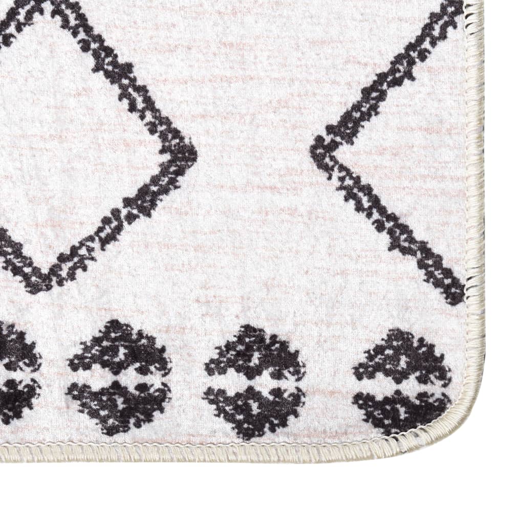 Tapis bohème 190x300 cm noir et blanc