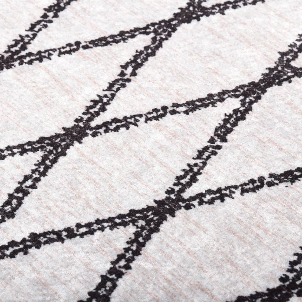Tapis bohème 190x300 cm noir et blanc