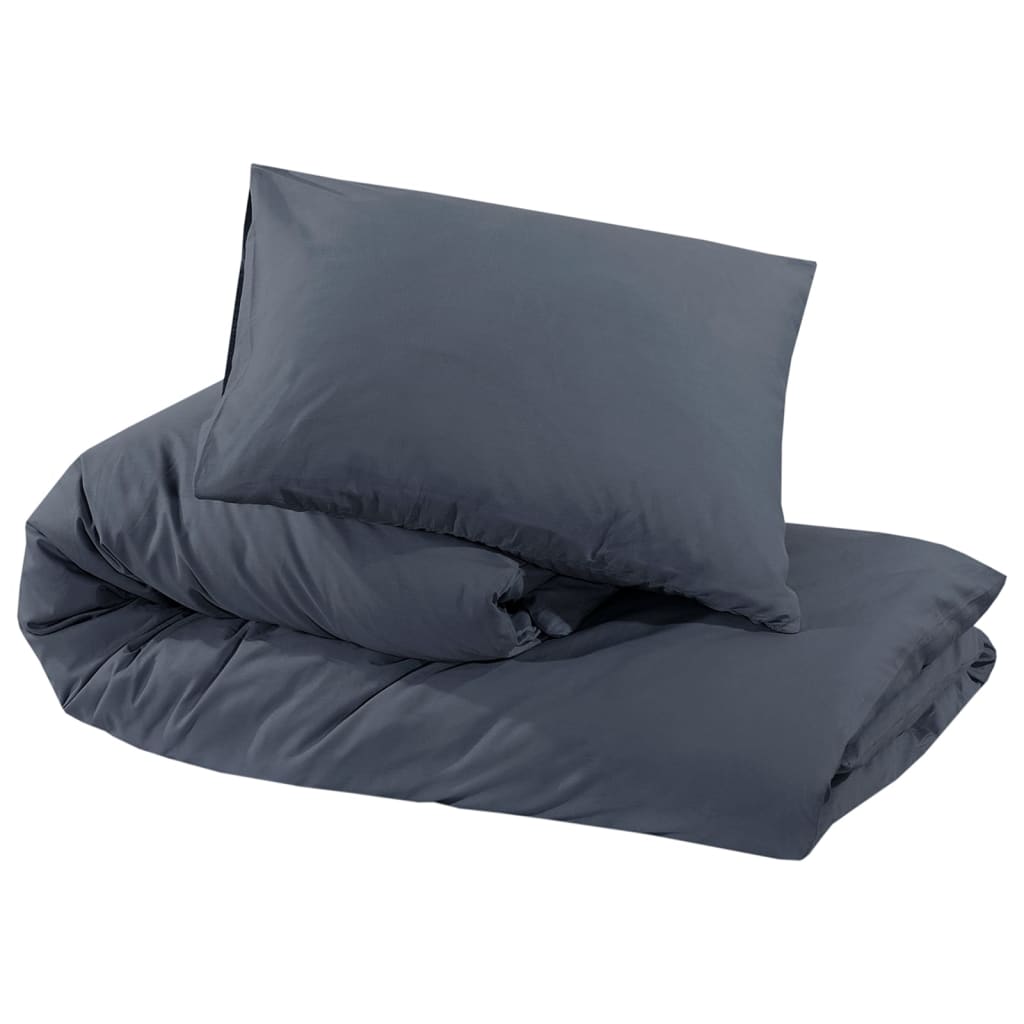 Ensemble de housse de couette Anthracite grise