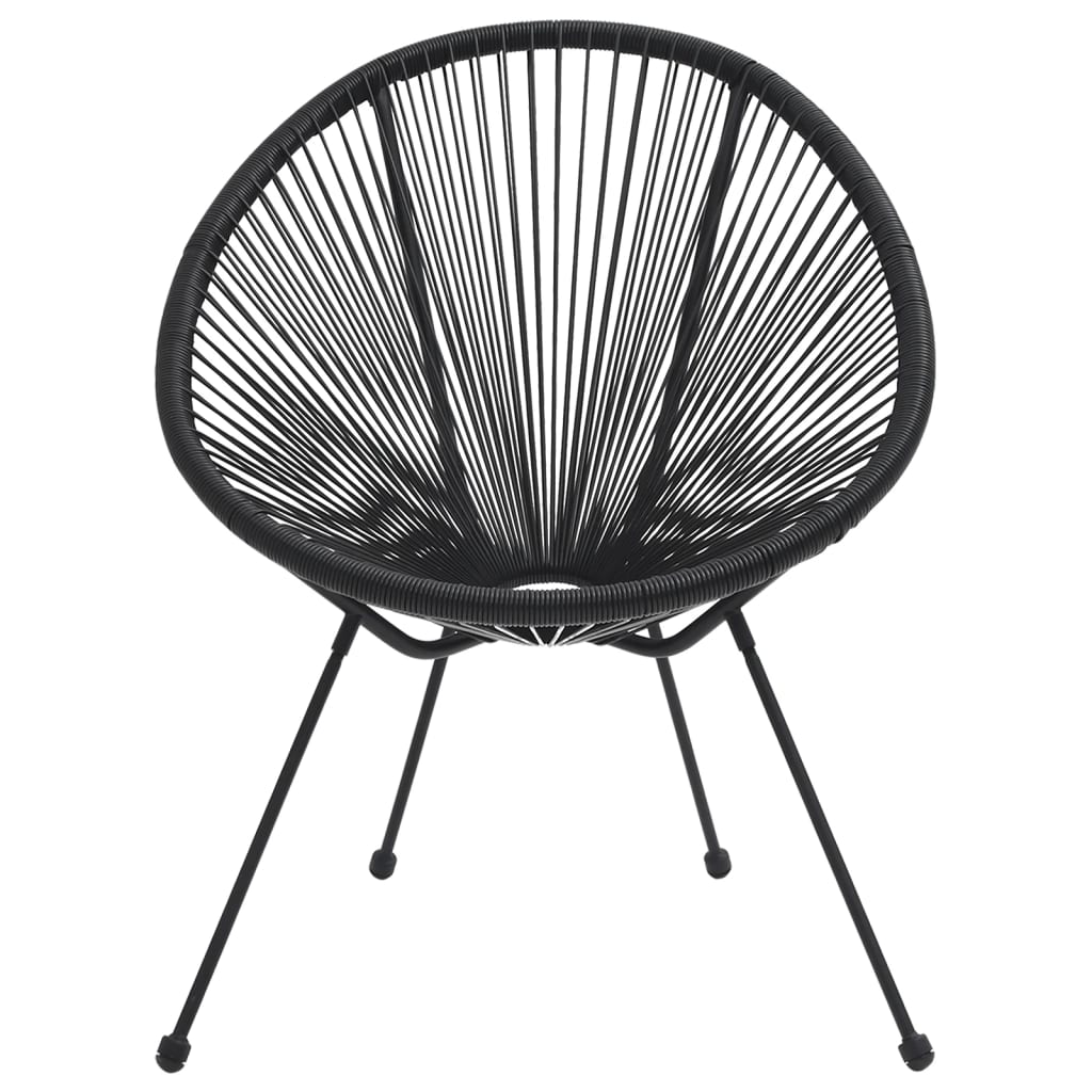 Ensemble à manger de jardin 5 pcs Noir