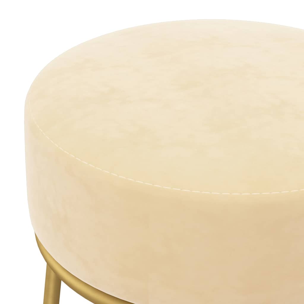Tabouret  Abricot Velours