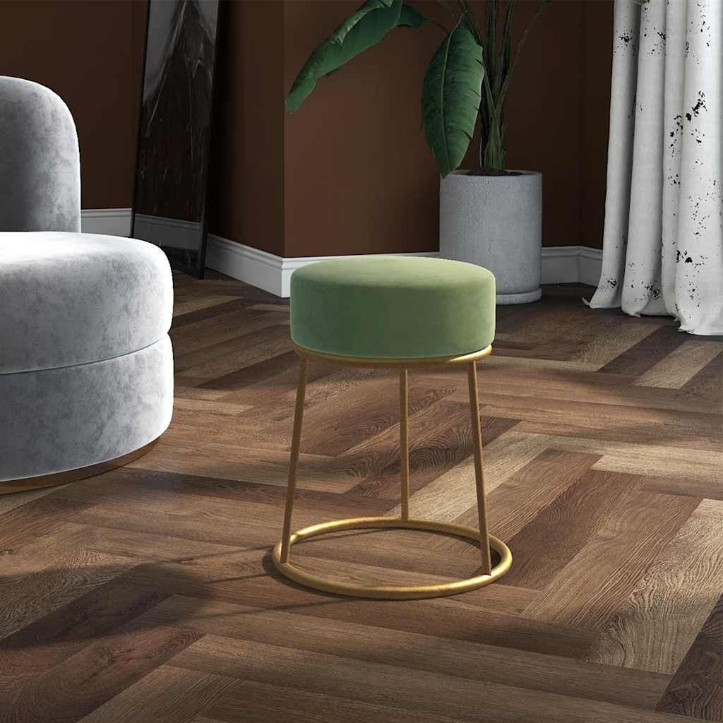 Tabouret Vert  Velours