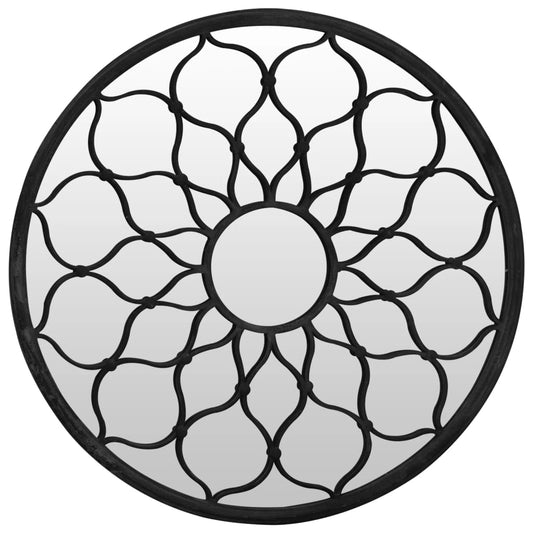Miroir de jardin Noir  Rond  extérieure