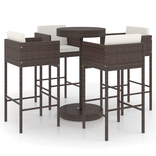 Ensemble 5 pcs tressée Marron