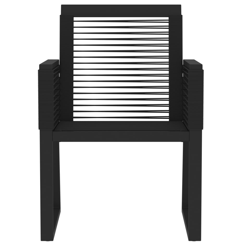 Ensemble à manger de jardin 3 pcs Noir