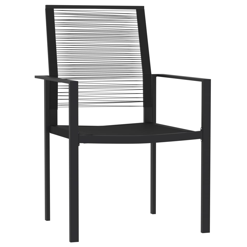 Ensemble à manger de jardin 3 pcs Noir