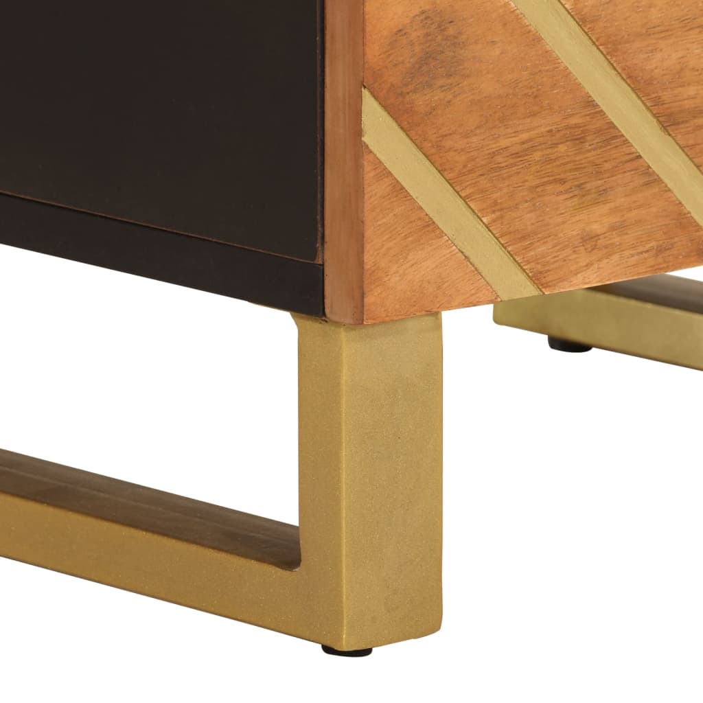 Table de chevet marron et noir