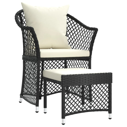 fauteuil Noir tressée