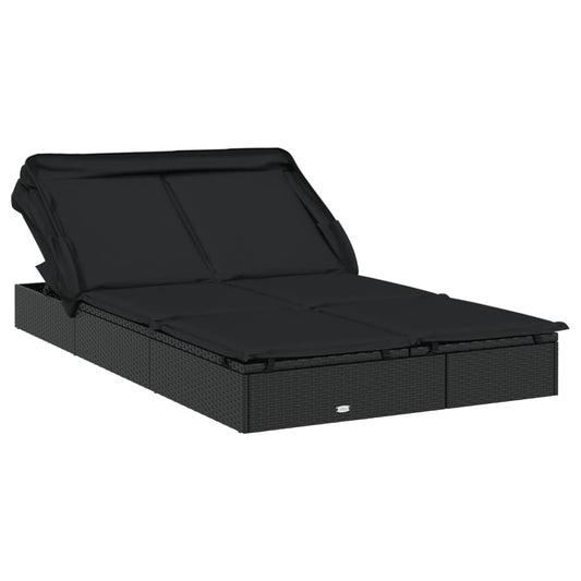 Chaise longue double noir
