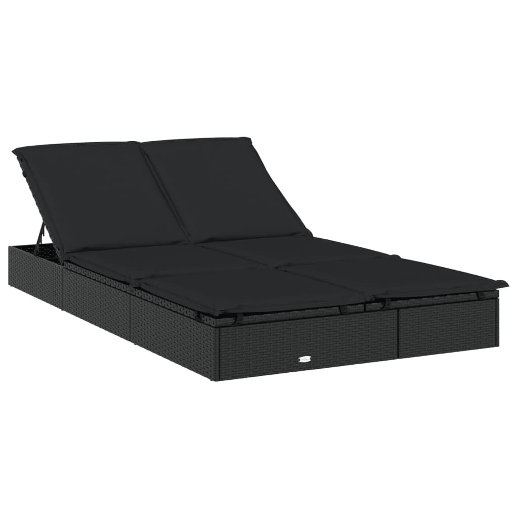 Chaise longue double noir