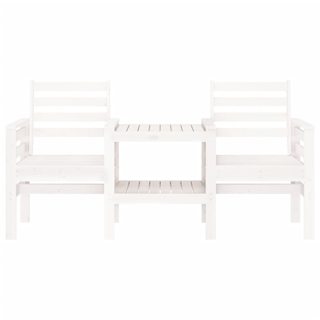 Banc de jardin  blanc en bois de pin