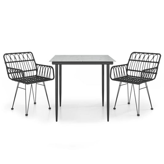 Ensemble 3 pcs Noir tressée