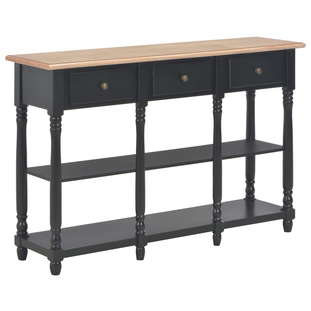 Table console noir en bois d'ingénierie