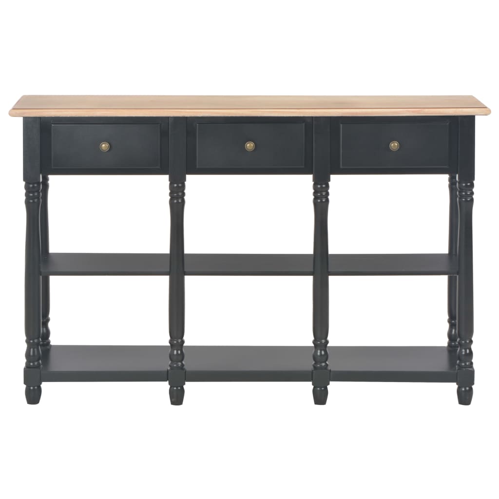 Table console noir en bois d'ingénierie