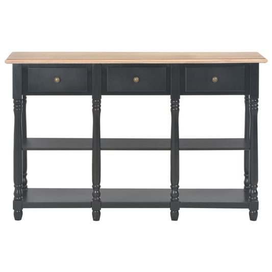 Table console noir en bois d'ingénierie
