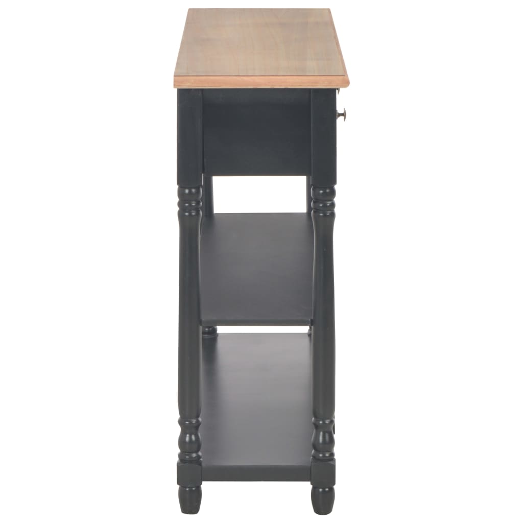 Table console noir en bois d'ingénierie