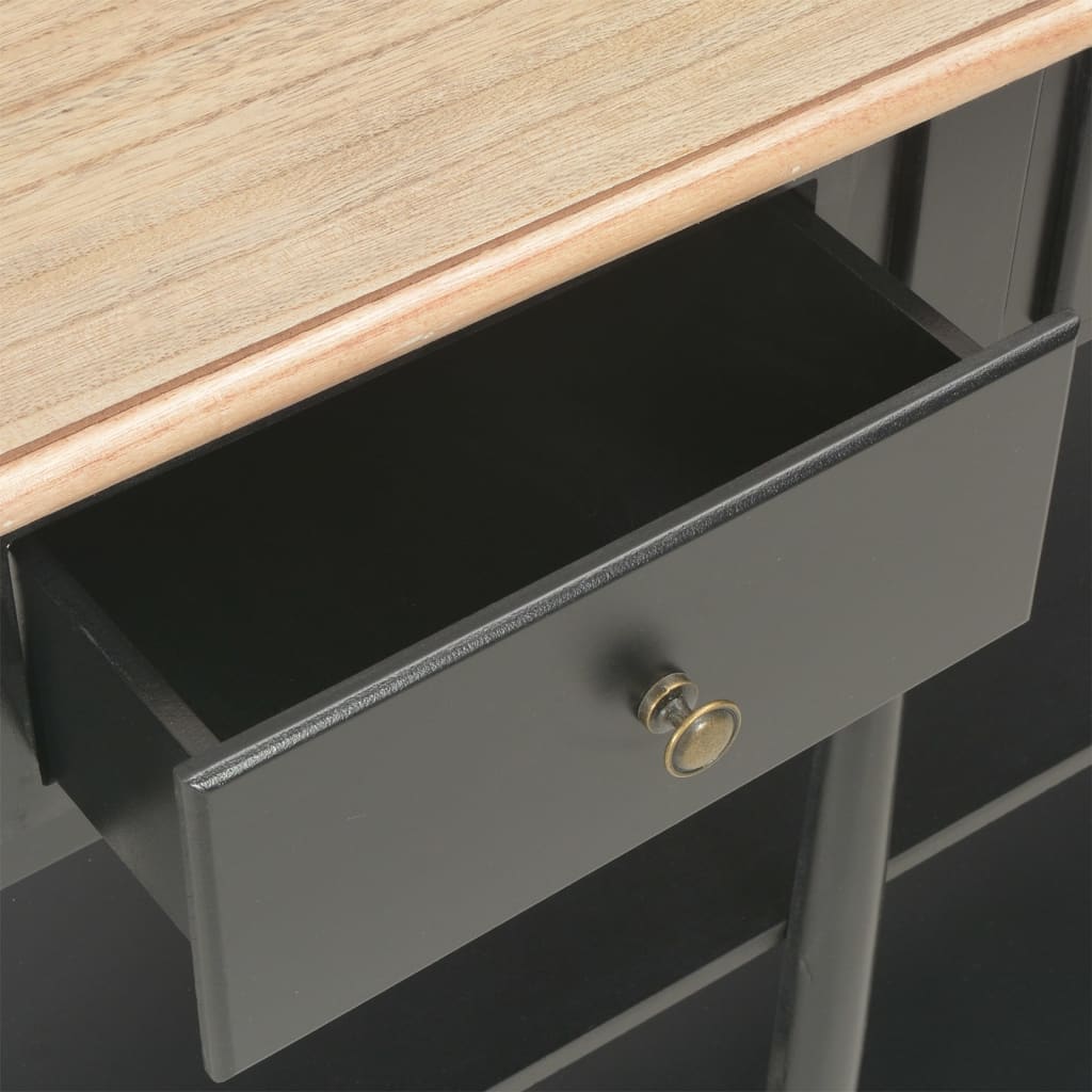 Table console noir en bois d'ingénierie