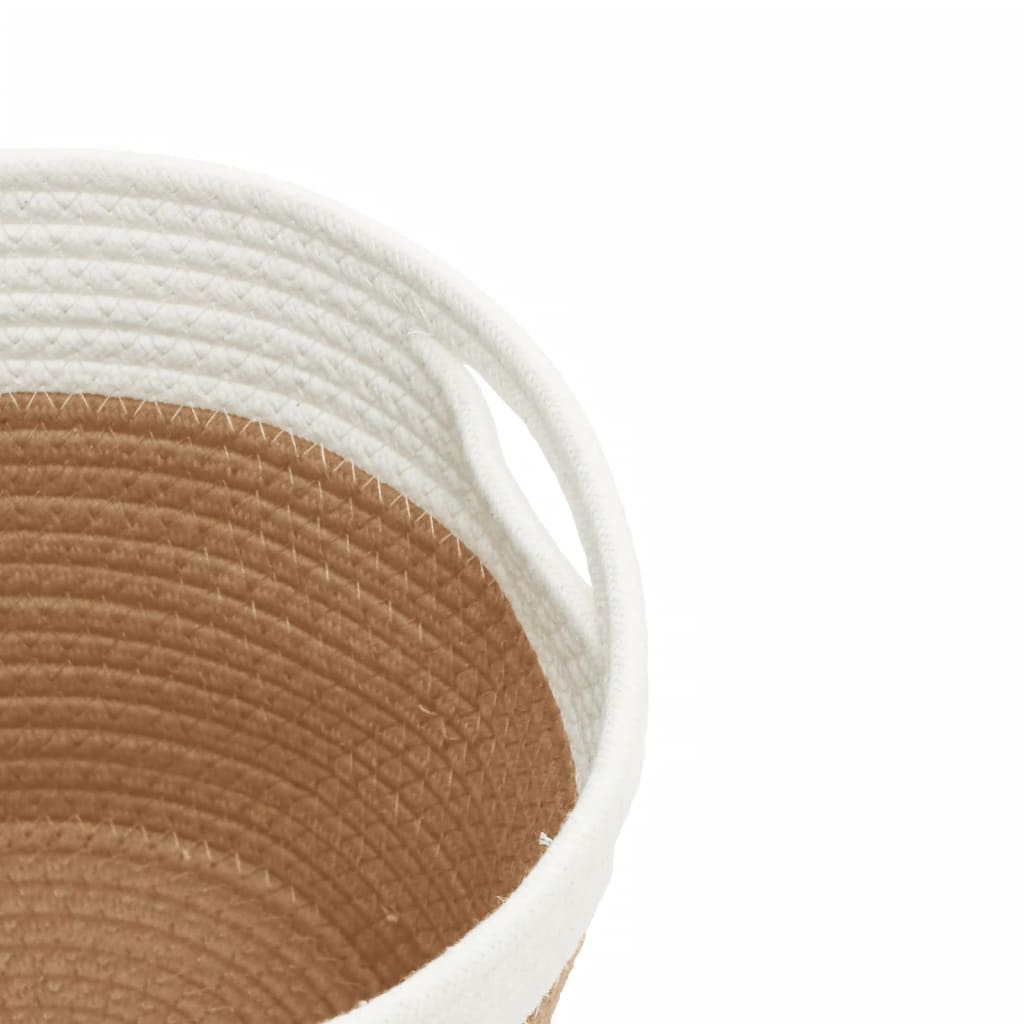 Paniers de rangement 2 pcs marron et blanc