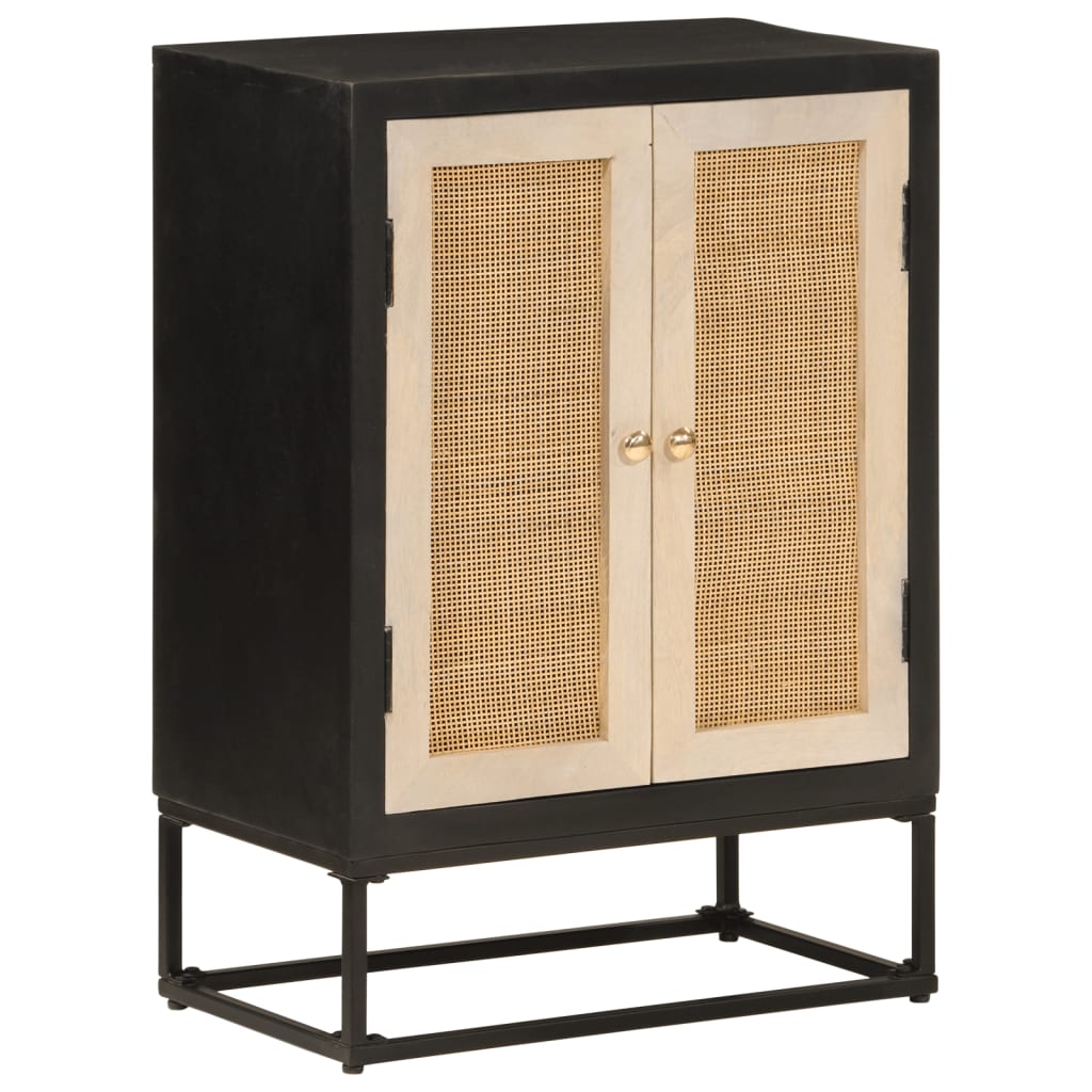 Buffet noir en bois massif de manguier