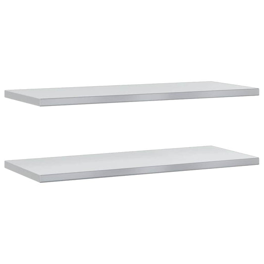 Étagères murales 2 pcs argenté