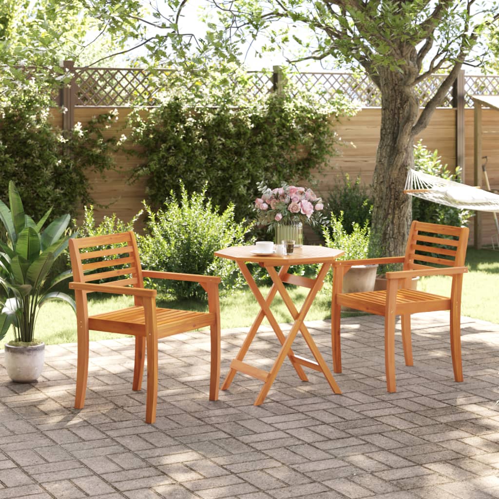 Table pliable de jardin en bois d'acacia