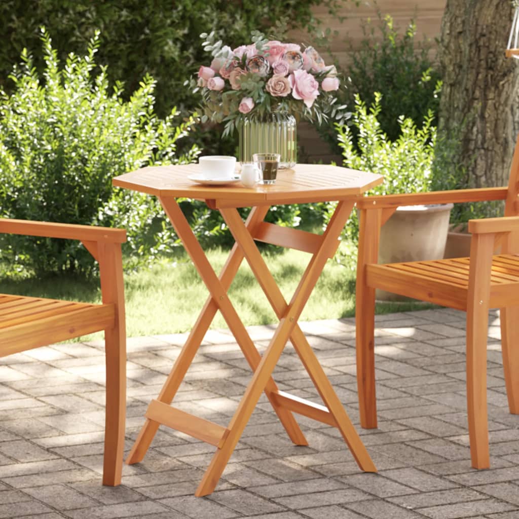 Table pliable de jardin en bois d'acacia
