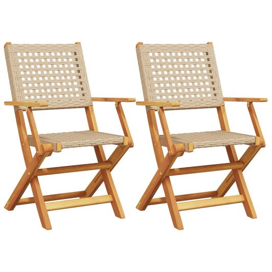 Chaises de jardin lot de 2 beige