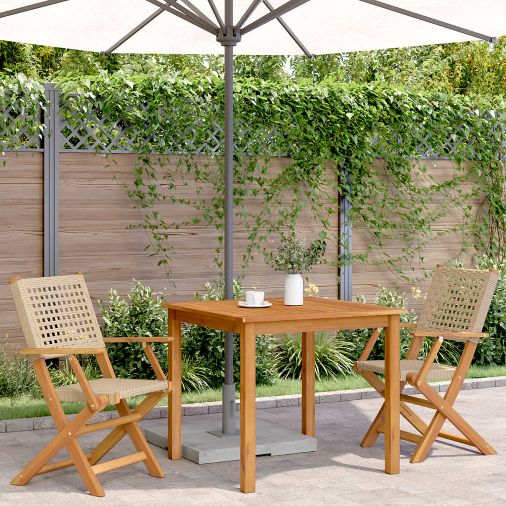 Chaises de jardin lot de 2 beige
