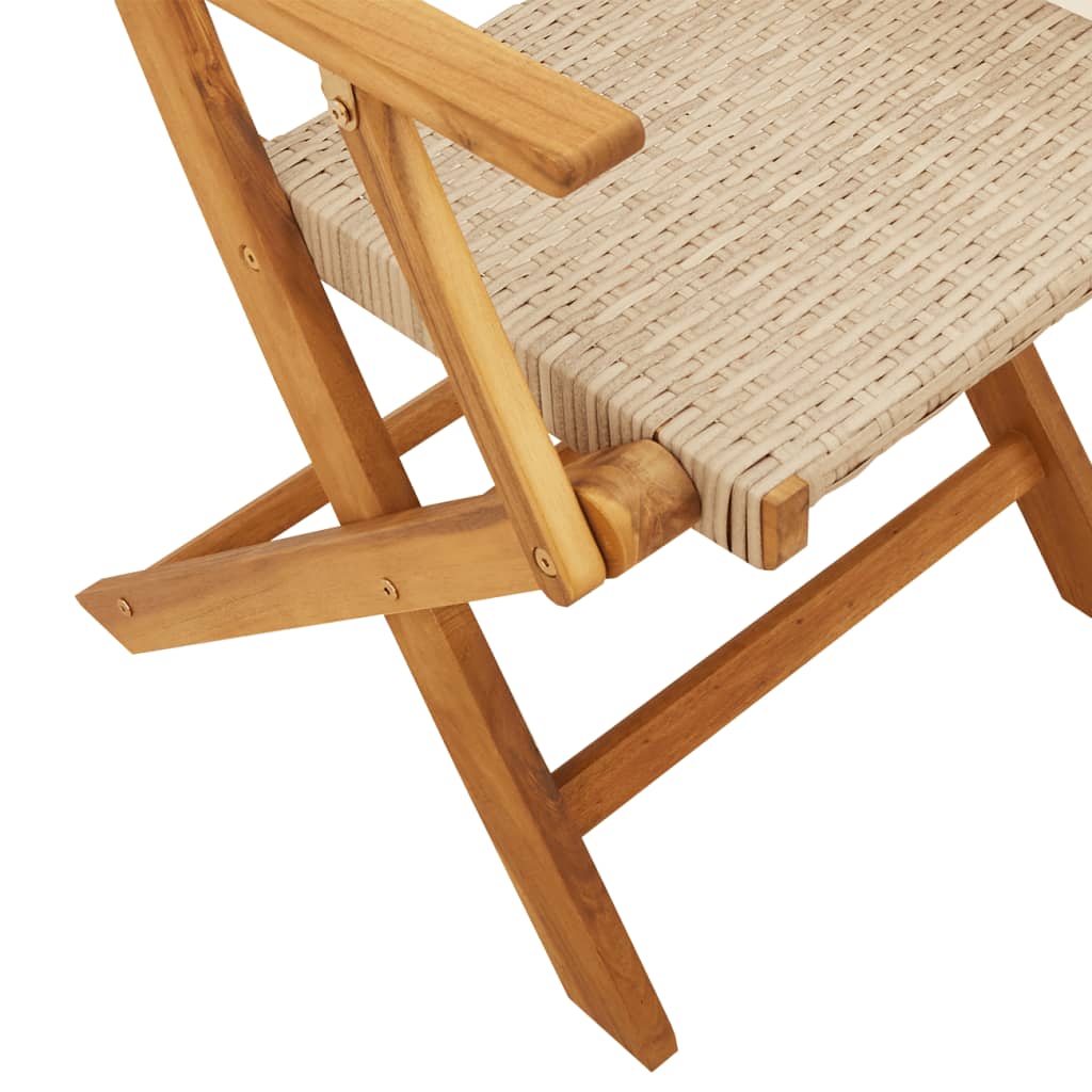 Chaises de jardin lot de 2 beige