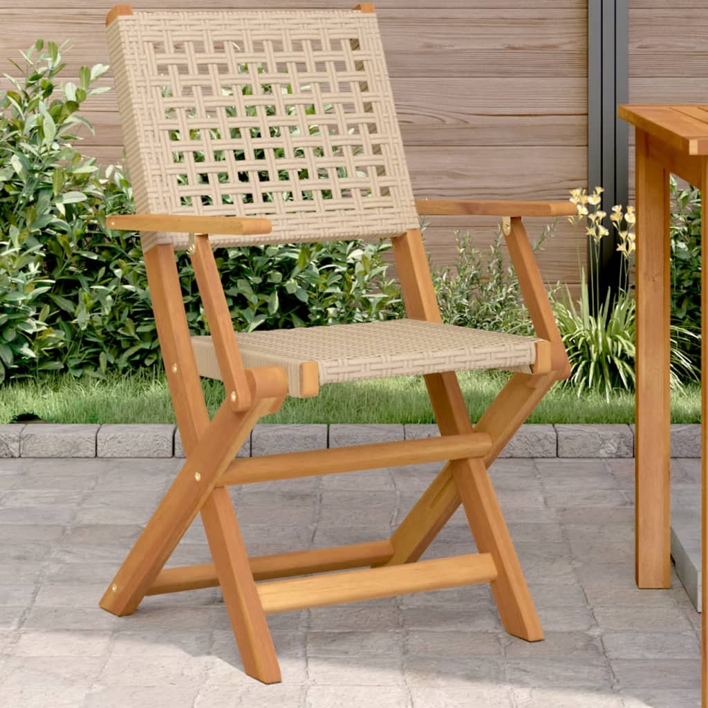 Chaises de jardin lot de 2 beige