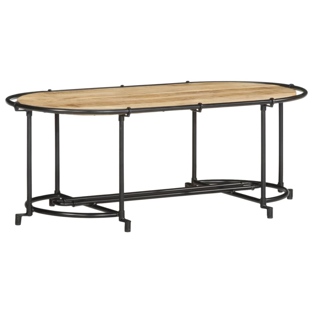 Table basse en bois de manguier massif brut