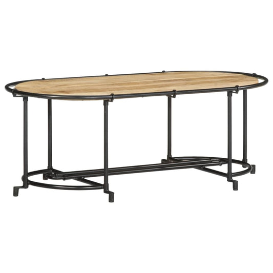 Table basse en bois de manguier massif brut