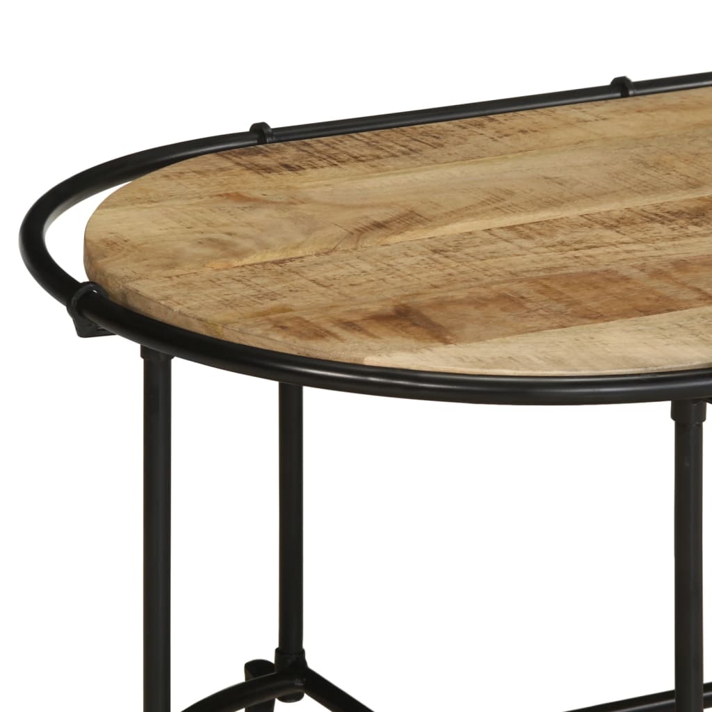 Table basse en bois de manguier massif brut