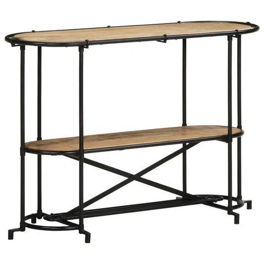 Table console bois massif de manguier brut