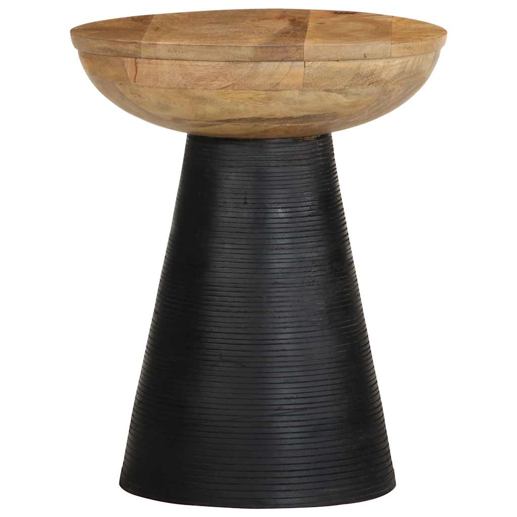 Table d'appoint noir en bois de manguier massif