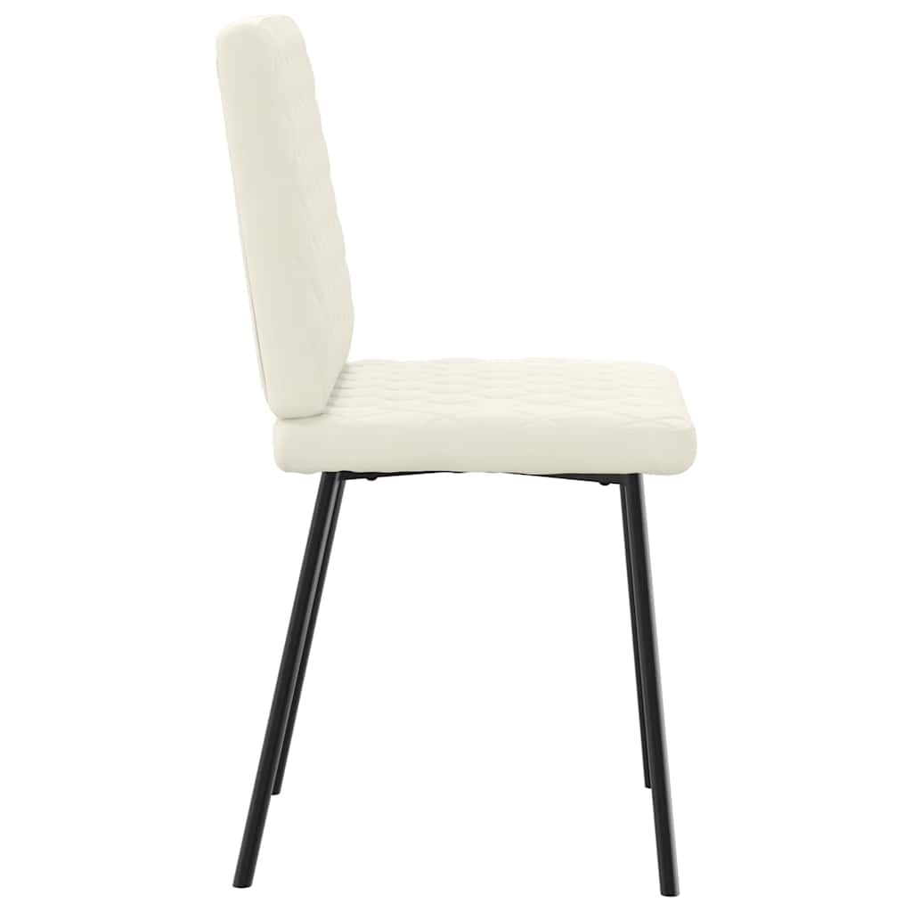 Chaises à manger  crème velours