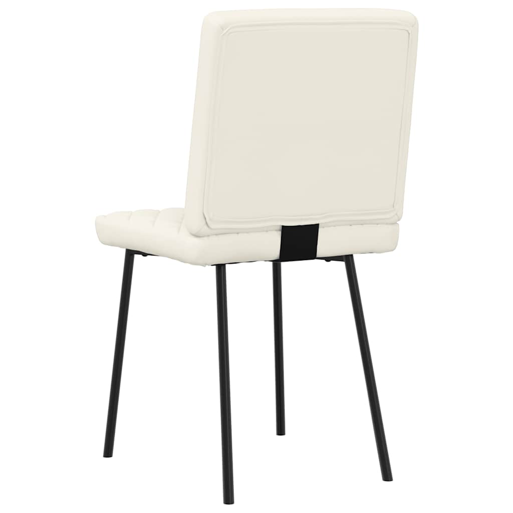Chaises à manger  crème velours