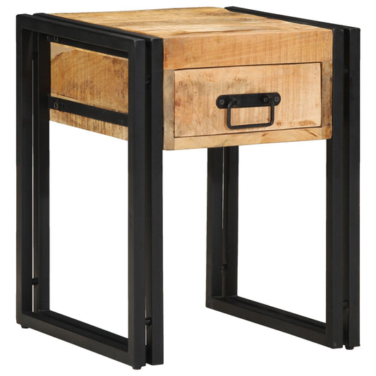 Table de chevet bois de manguier massif