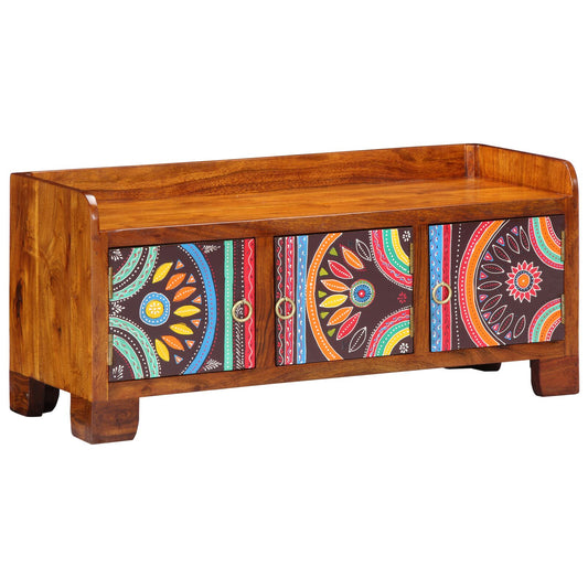 Banc à chaussures bois massif d'acacia