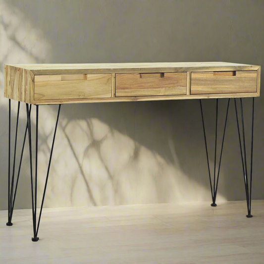 Table console en Teck massif