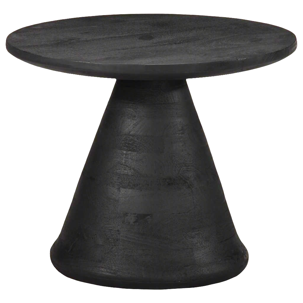 Table d'appoint noir en bois de manguier massif