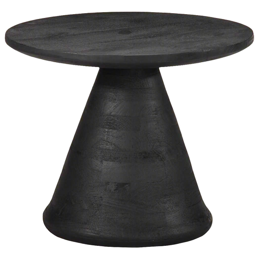 Table d'appoint noir en bois de manguier massif