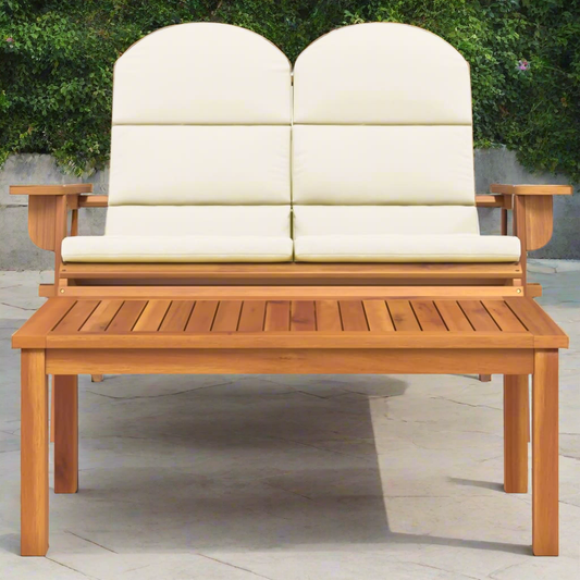 Ensemble de salon de jardin en bois acacia solide