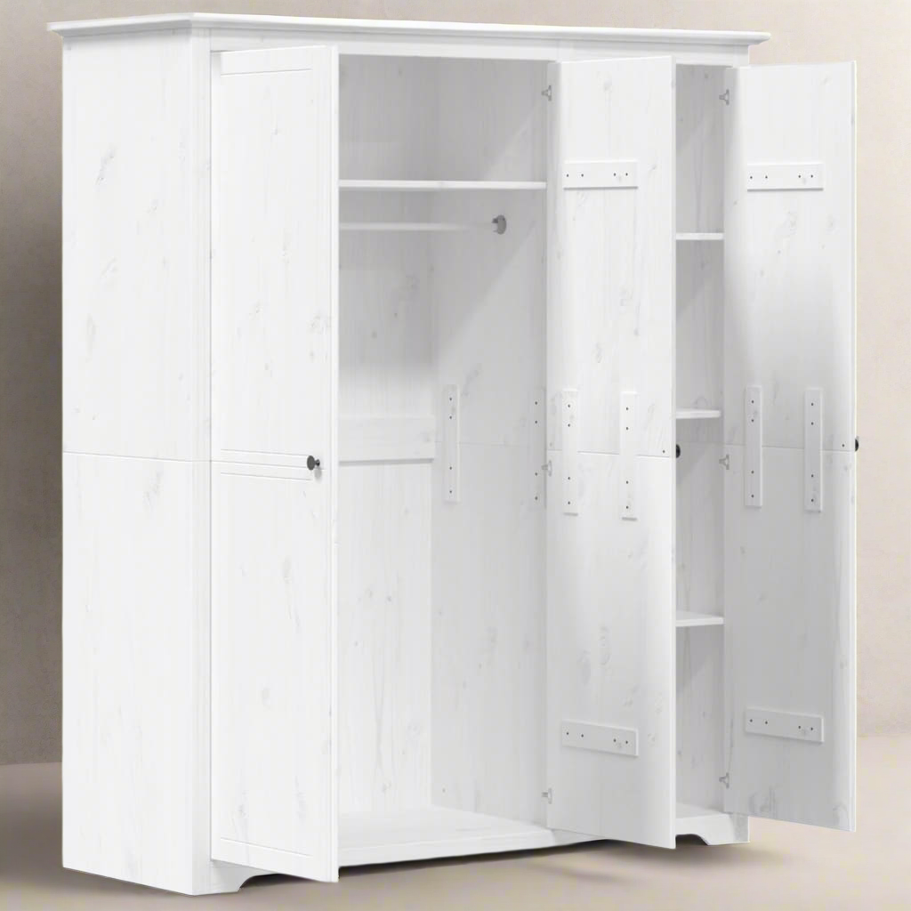 Armoire en bois massif de pin blanc