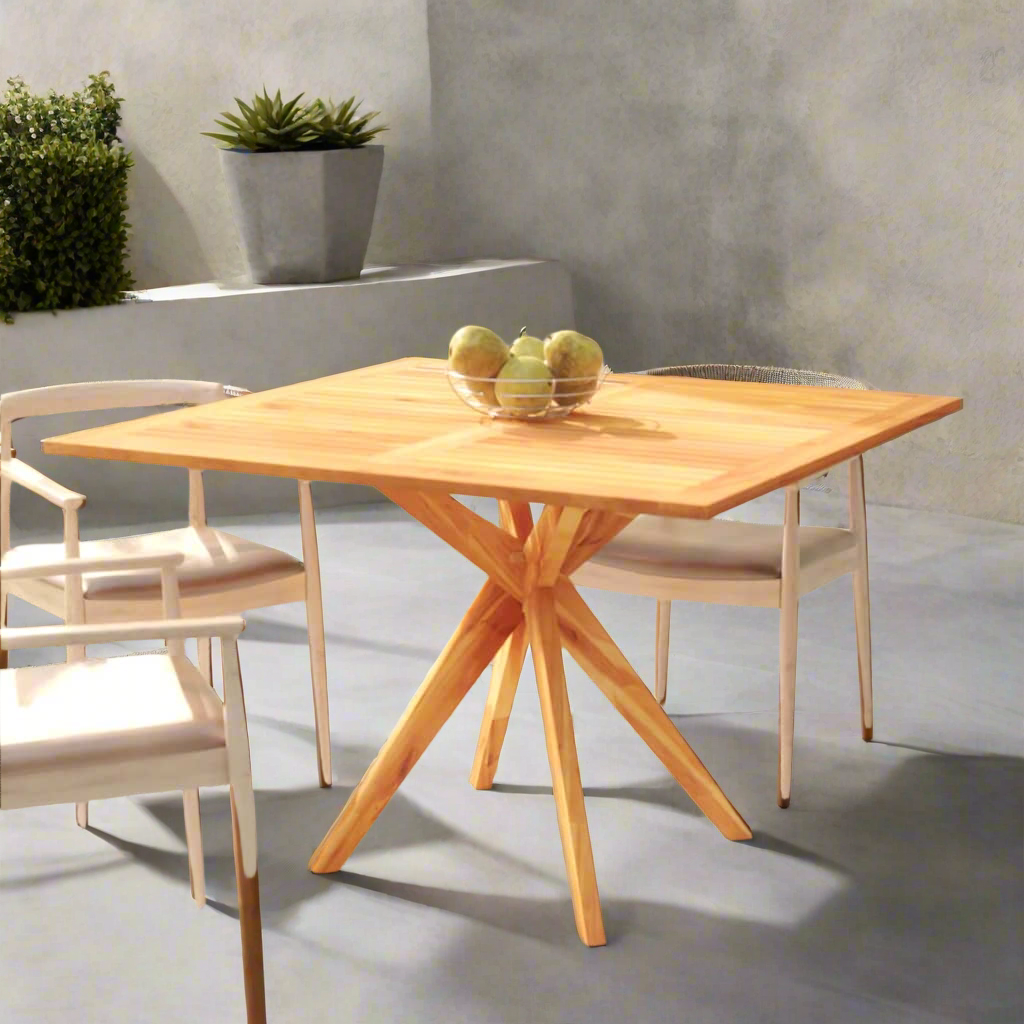 Table de jardin en Bois d'acacia solide