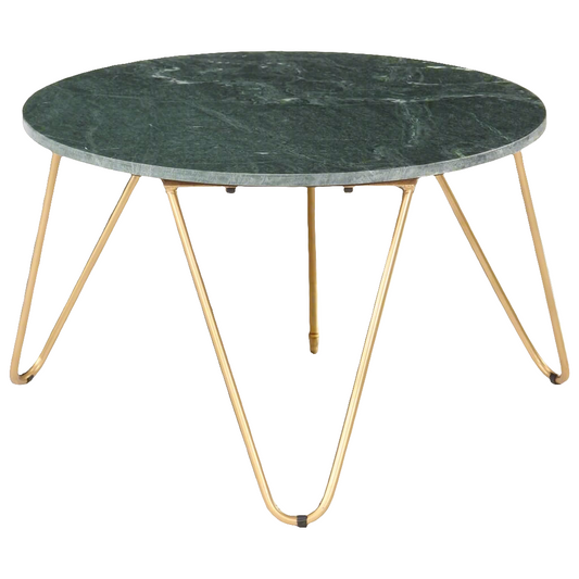 Table basse Vert en Pierre véritable et texture marbre